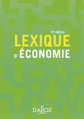 Couverture du produit · Lexique d'économie 15ed