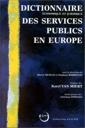 Couverture du produit · Dictionnaire économique et juridique des services publics en Europe