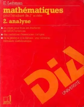 Couverture du produit · Cours de mathématiques, Analyse, 1er cycle des universités, tome 2. Pour l'étudiant de 1re année