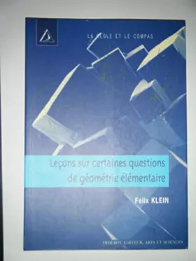 Couverture du produit · Lecons Sur Certaines Questions De Geometrie Elementaire