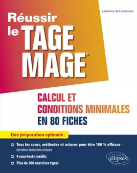 Couverture du produit · TAGE MAGE - sous-tests 2 et 4 Calcul et Conditions Minimales en 80 fiches