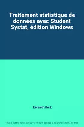 Couverture du produit · Traitement statistique de données avec Student Systat, édition Windows