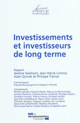 Couverture du produit · Investissements et investisseurs de long terme