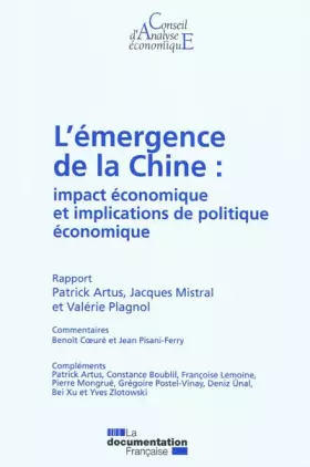 Couverture du produit · L'émergence de la Chine : impact économique et implications de politique économique (CAE 98)