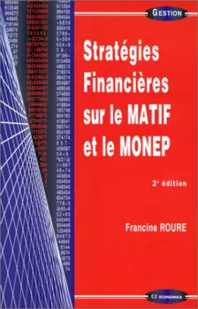 Couverture du produit · Stratégies financières sur le MATIF et le MONEP
