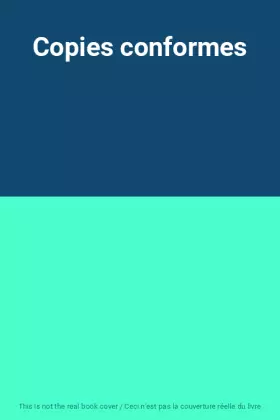 Couverture du produit · Copies conformes