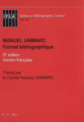 Couverture du produit · Manuel Unimarc. Format Bibliographique