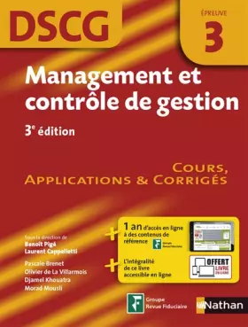 Couverture du produit · Management et contrôle de gestion - DSCG 3 - Manuel, applications et corrigés