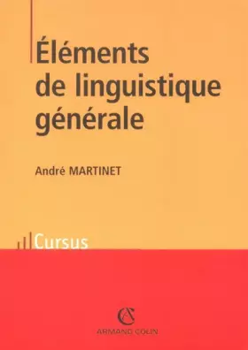 Couverture du produit · Eléments de linguistique générale