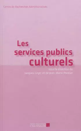 Couverture du produit · Les services publics culturels