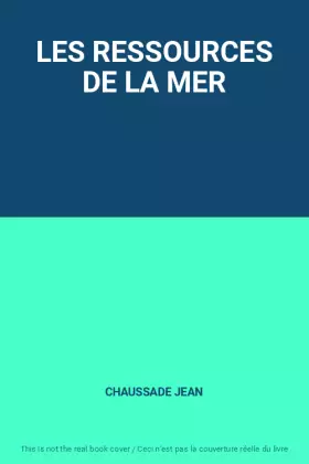 Couverture du produit · LES RESSOURCES DE LA MER