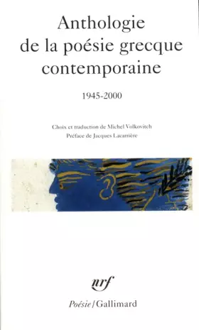 Couverture du produit · Anthologie de la poésie grecque contemporaine, 1945-2000