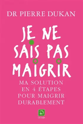 Couverture du produit · Je ne sais pas maigrir (grands caractères)