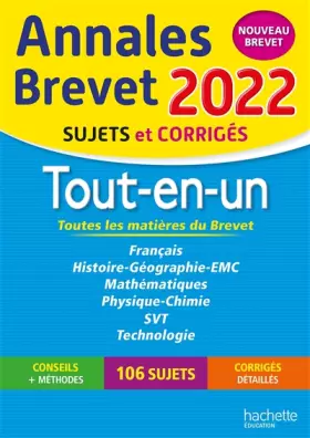 Couverture du produit · Annales BREVET 2022 Tout-en-un