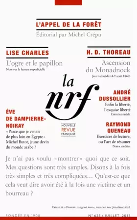 Couverture du produit · La Nouvelle Revue Française