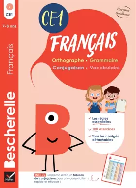 Couverture du produit · Bescherelle - Mon cahier d'entraînement en Français CE1 - 7 ans: orthographe, grammaire, conjugaison & vocabulaire