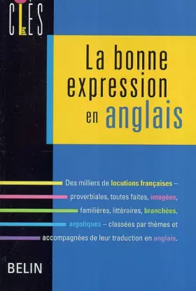 Couverture du produit · La bonne expression en anglais