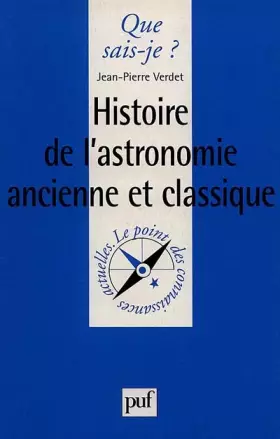 Couverture du produit · Histoire de l'astronomie ancienne et classique