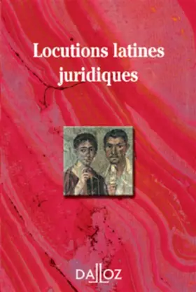 Couverture du produit · Locutions latines juridiques