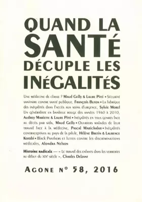 Couverture du produit · Agone 58: « Quand la santé décuple les inégalités »