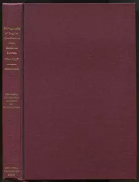 Couverture du produit · Bibliography of English Translations from Medieval Sources, 1943-1967,