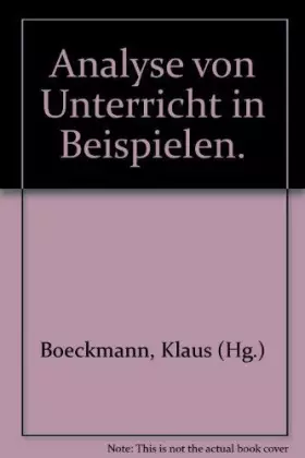 Couverture du produit · Analyse von Unterricht in Beispielen