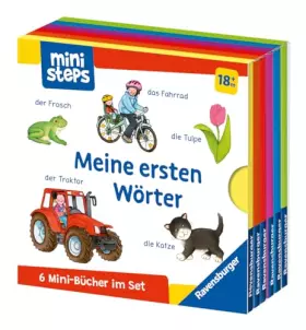 Couverture du produit · ministeps: Mein erster Bücher-Würfel: Meine ersten Wörter - Bücher-Set: 6 Kinderbücher ab 1 Jahr