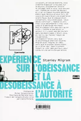 Couverture du produit · Expérience sur l'obéissance et la désobéissance à l'autorité
