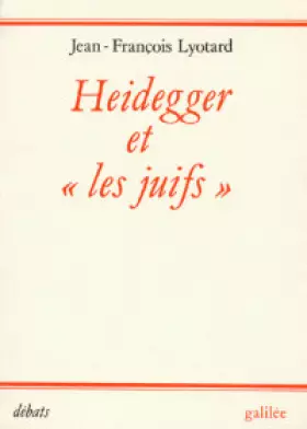 Couverture du produit · Heidegger et les juifs