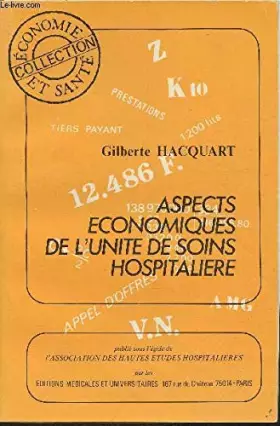 Couverture du produit · Aspects économiques de l'unité de soins hospitalière