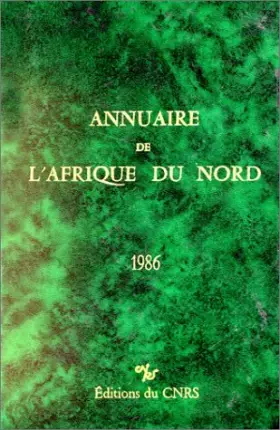 Couverture du produit · Annuaire de l'Afrique du Nord, numéro 25 - 1986