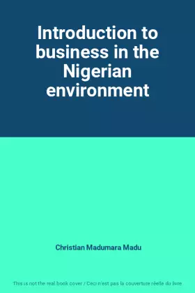Couverture du produit · Introduction to business in the Nigerian environment