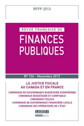 Couverture du produit · RFFP - Revue Française de Finances Publiques N°124-2013