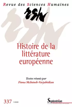 Couverture du produit · Revue des Sciences Humaines, n°337/janvier-mars 2020: Histoire de la littérature européenne