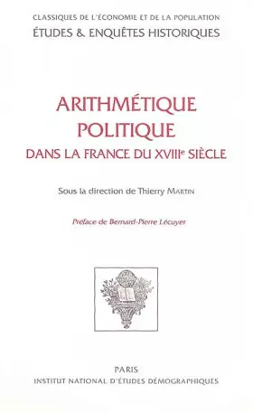 Couverture du produit · Arithmétique politique dans la France du XVIIIe siècle