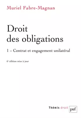 Couverture du produit · Droit des obligations. Tome 1