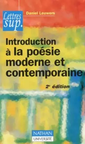 Couverture du produit · Introduction à la poésie moderne et contemporaine