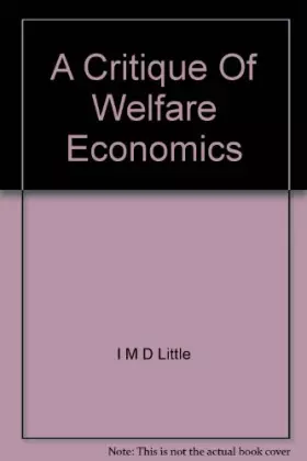 Couverture du produit · A Critique of Welfare Economics
