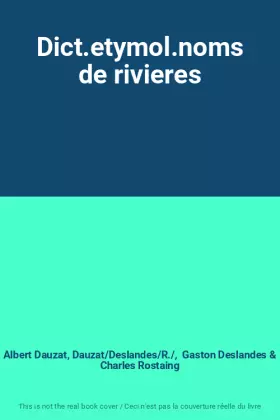 Couverture du produit · Dict.etymol.noms de rivieres