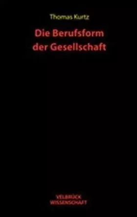Couverture du produit · Die Berufsform der Gesellschaft