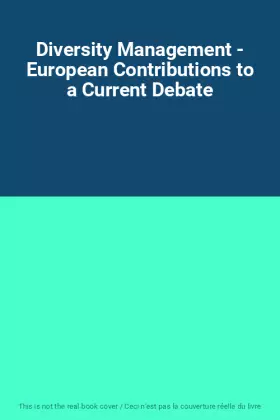 Couverture du produit · Diversity Management - European Contributions to a Current Debate