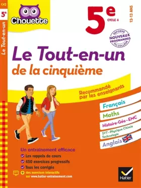 Couverture du produit · Chouette Le Tout en un 5e: cahier d'entraînement et de révision dans toutes les matières