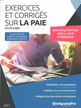 Couverture du produit · Exercices et corrigés sur la paie: Optimisez vos pratiques - Validez vos connaissances - Intégrez les dernières évolutions