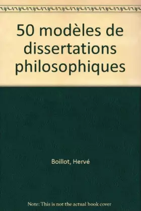 Couverture du produit · 50 modèles de dissertations philosophiques