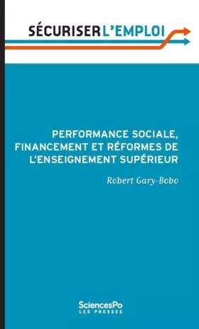 Couverture du produit · Performance sociale, financement et réforme de l'enseignement supérieur