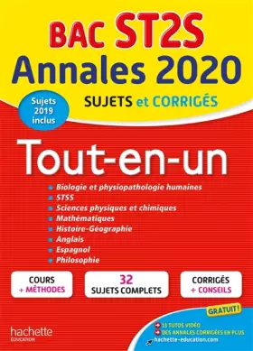 Couverture du produit · Annales Bac 2020 Tout-En-Un Bac ST2S