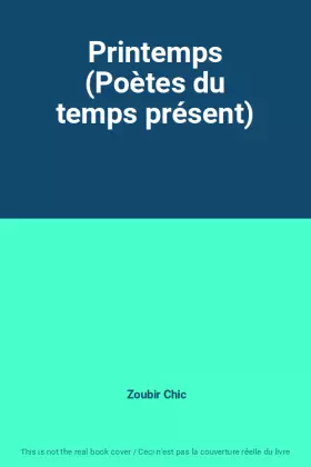 Couverture du produit · Printemps (Poètes du temps présent)