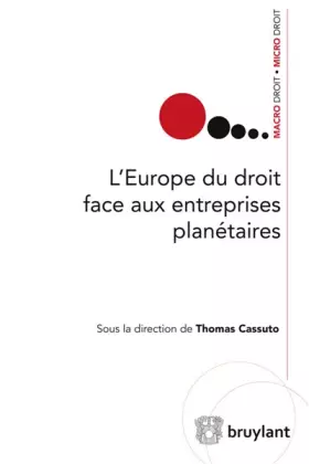 Couverture du produit · L'Europe du droit face aux entreprises planétaires