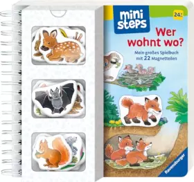 Couverture du produit · ministeps: Wer wohnt wo?: Mein großes Spielbuch mit 22 Magnetteilen.Ab 24 Monaten