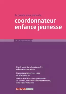 Couverture du produit · Je prends mon poste de coordonnateur enfance jeunesse